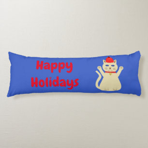 Cute Christmas Cat Custom Body Cushion