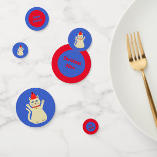 Cute Christmas Cat Custom Confetti