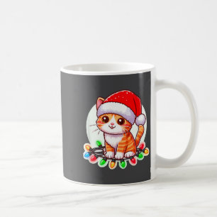 Cute Christmas Cat In Santa Hat  Coffee Mug