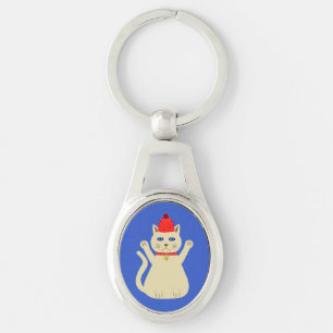 Cute Christmas Cat Key Ring