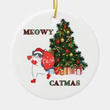 Cute Christmas Cat Meowy Catmas