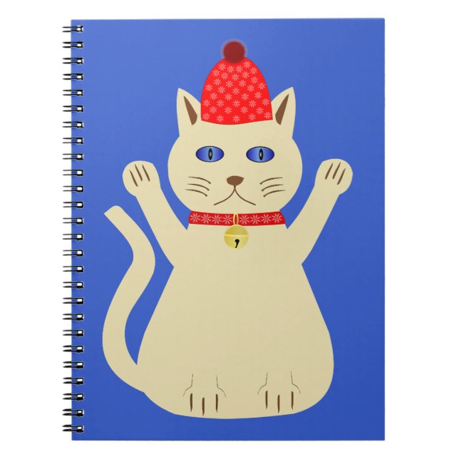 Cute Christmas Cat Notebook (Front)
