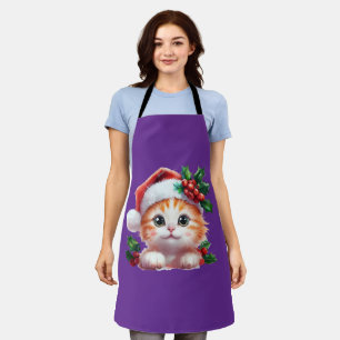 Cute Christmas Cat Ornament - Festive Holiday Gift Apron
