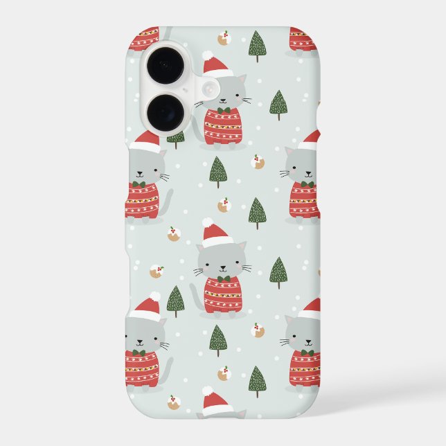 Cute Christmas Cat Pattern – Festive Holiday  (Back)