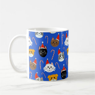 Cute Christmas Cat Patterned Coffee Mug