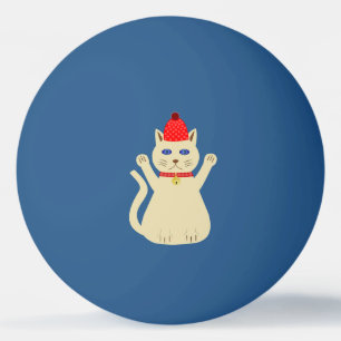 Cute Christmas Cat Ping Pong Ball