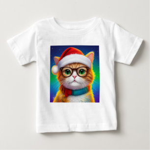 Cute Christmas Cat Santa Claus-68265 Baby T-Shirt