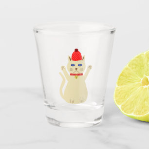 Cute Christmas Cat Shot Glass