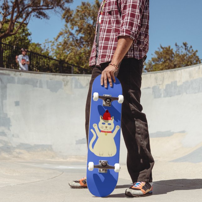 Cute Christmas Cat Skateboard (Outdoor 2)