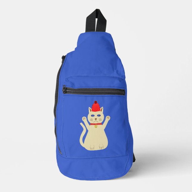 Cute Christmas Cat Sling Bag (Front)