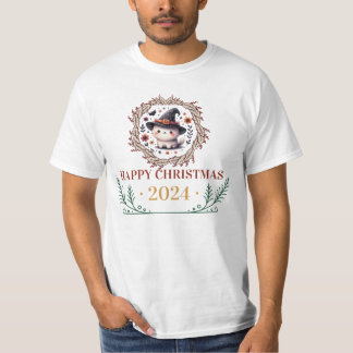 Cute Christmas Cat T-Shirt 2024 – Festive Holiday
