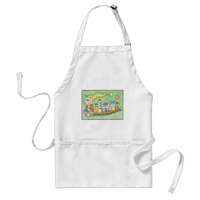 Cute Christmas Caterpillar Train with Presents Standard Apron (Front)