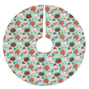 Cute Christmas Cats Brushed Polyester Tree Skirt