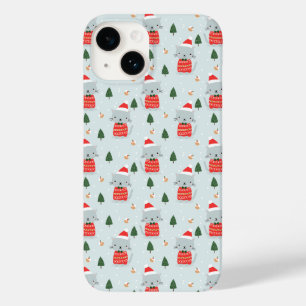 Cute Christmas Cats Case-Mate iPhone 14 Case