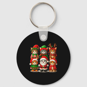 Cute Christmas Cats  Key Ring