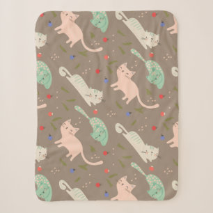 Cute Christmas Cats Sherpa Blanket