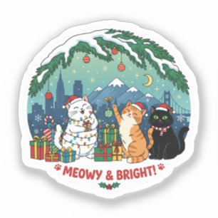 Cute Christmas Cats Sticker