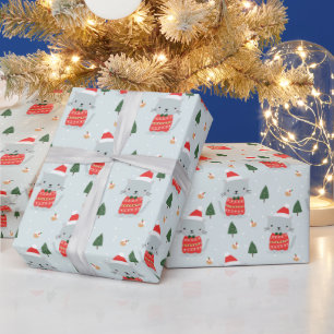 Cute Christmas Cats Wrapping Paper