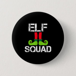 Cute Christmas Cheer Elf Squad Santa's Helper 6 Cm Round Badge
