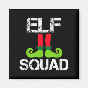 Cute Christmas Cheer Elf Squad Santa's Helper Magnet