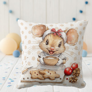 Cute Christmas Chef Mouse Cushion