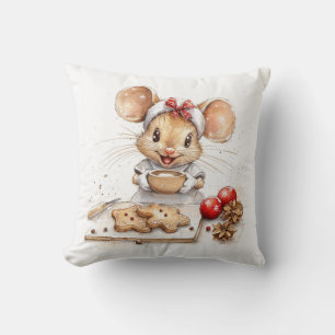 Cute Christmas Chef Mouse Cushion