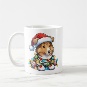 Cute Christmas Collie Mug