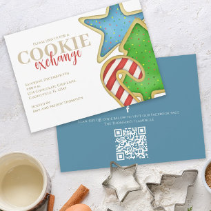 Cute Christmas Cookie Exchange Party Custom Invitation