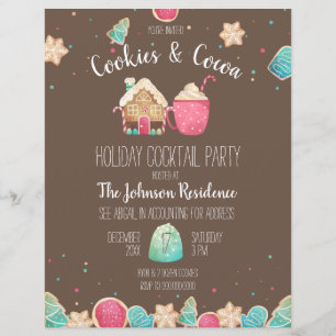 Cute Christmas Cookie Exchange Party Flyer