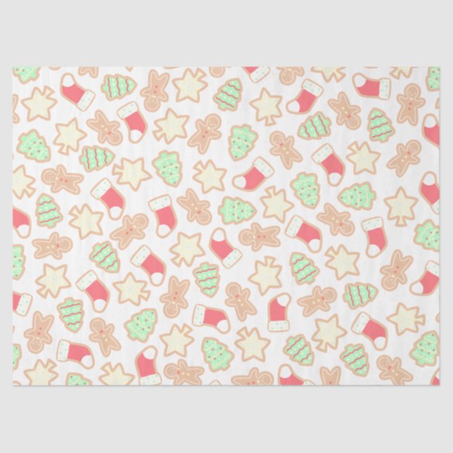 Cute Christmas Cookie Tissue Paper (Front)