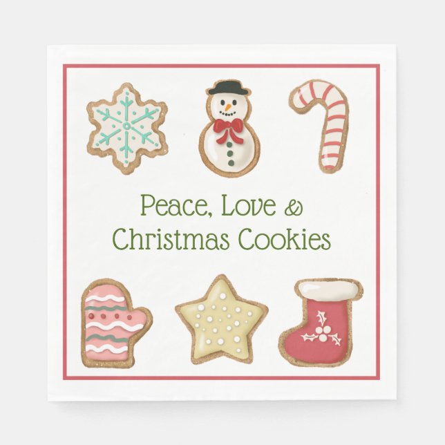 Cute Christmas Cookies Napkin (Front)