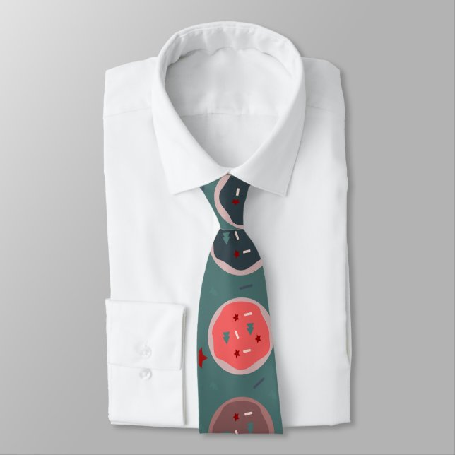 Cute Christmas Cookies Ornaments Repeat Pattern Tie (Tied)