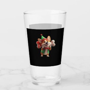 Cute Christmas Corgi Classic T-Shirt Glass