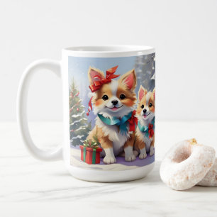 Cute Christmas Corgis Holiday Delight Coffee Mug