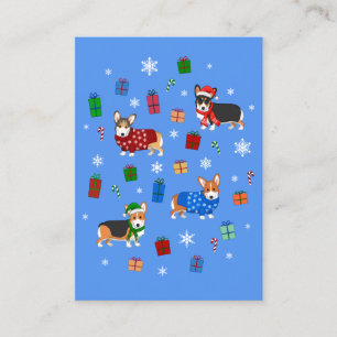 Cute Christmas Corgis in Hats & Sweaters Business Card