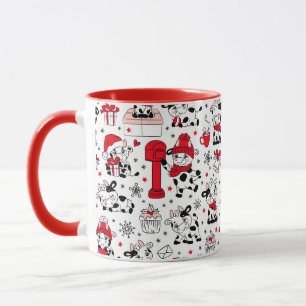 Cute Christmas Cow Bull Mug
