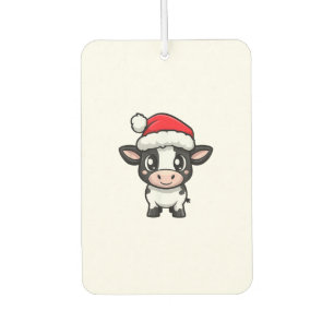 Cute Christmas Cow Xmas Comic Car Air Freshener