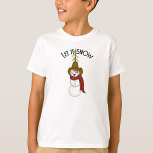 Cute Christmas Cowboy Snowman T-Shirt