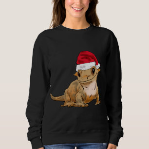 Cute Christmas Crested Gecko, Santa Hat, Santa Cre Sweatshirt