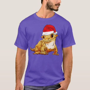 Cute Christmas Crested Gecko T-Shirt