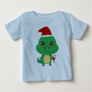 Cute Christmas Crocodile Baby T-Shirt