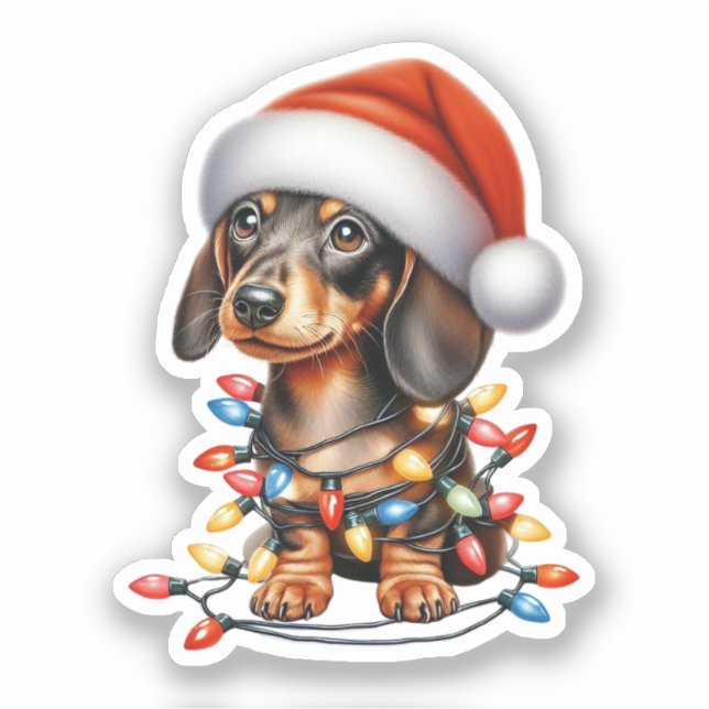 Cute Christmas Dachshund  (Front)