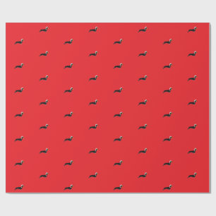 cute christmas dachshund wrapping paper