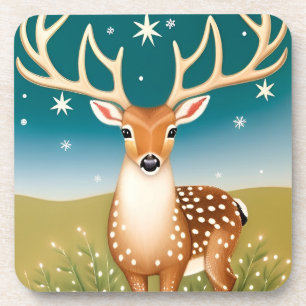 Cute christmas deer coaster
