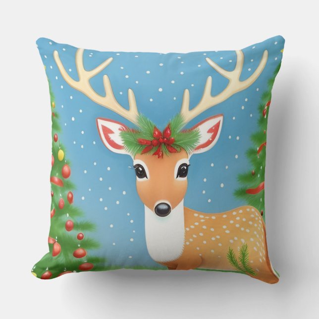 Cute christmas deer cushion (Front)