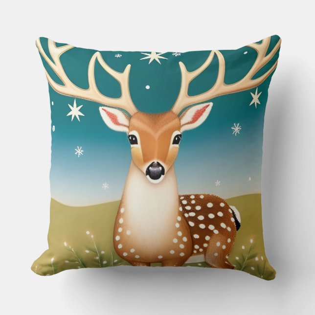 Cute christmas deer cushion (Front)