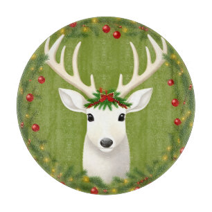 Cute christmas deer cutting board