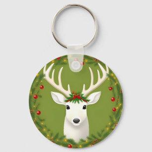 Cute christmas deer key ring