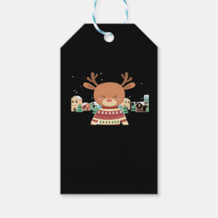 Cute Christmas Deer Minimal Design Gift Tags