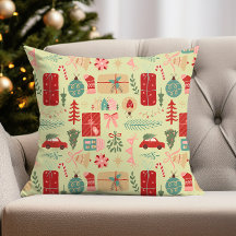 Cute Christmas Design in Preppy Pink and Mint Gree